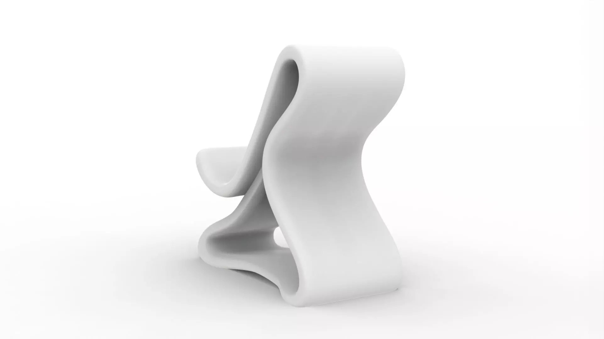 Curved Base Phone Stand 3D print model_5