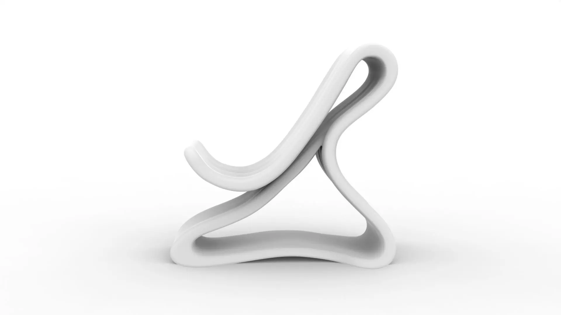 Curved Base Phone Stand 3D print model_4