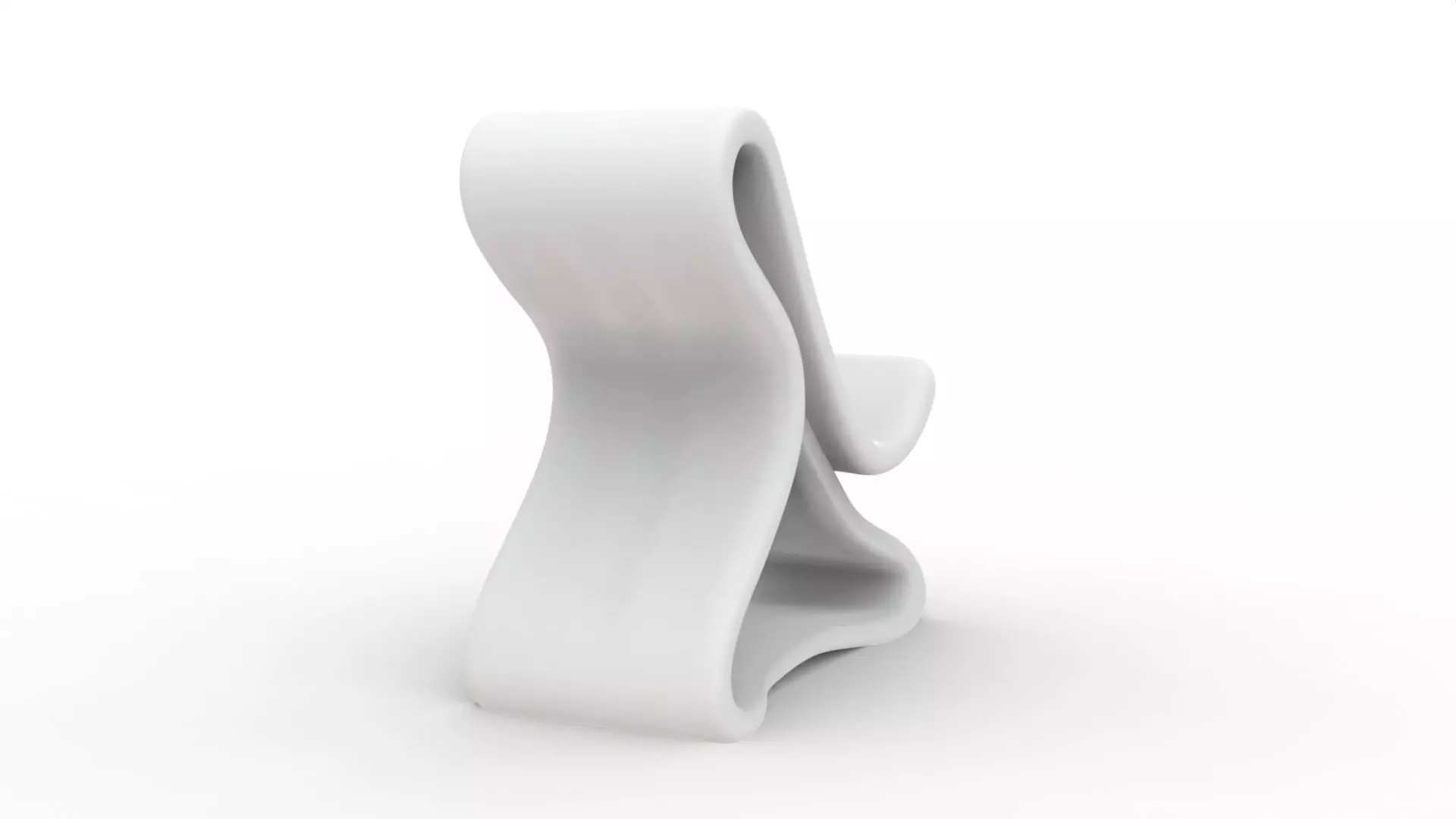 Curved Base Phone Stand 3D print model_6