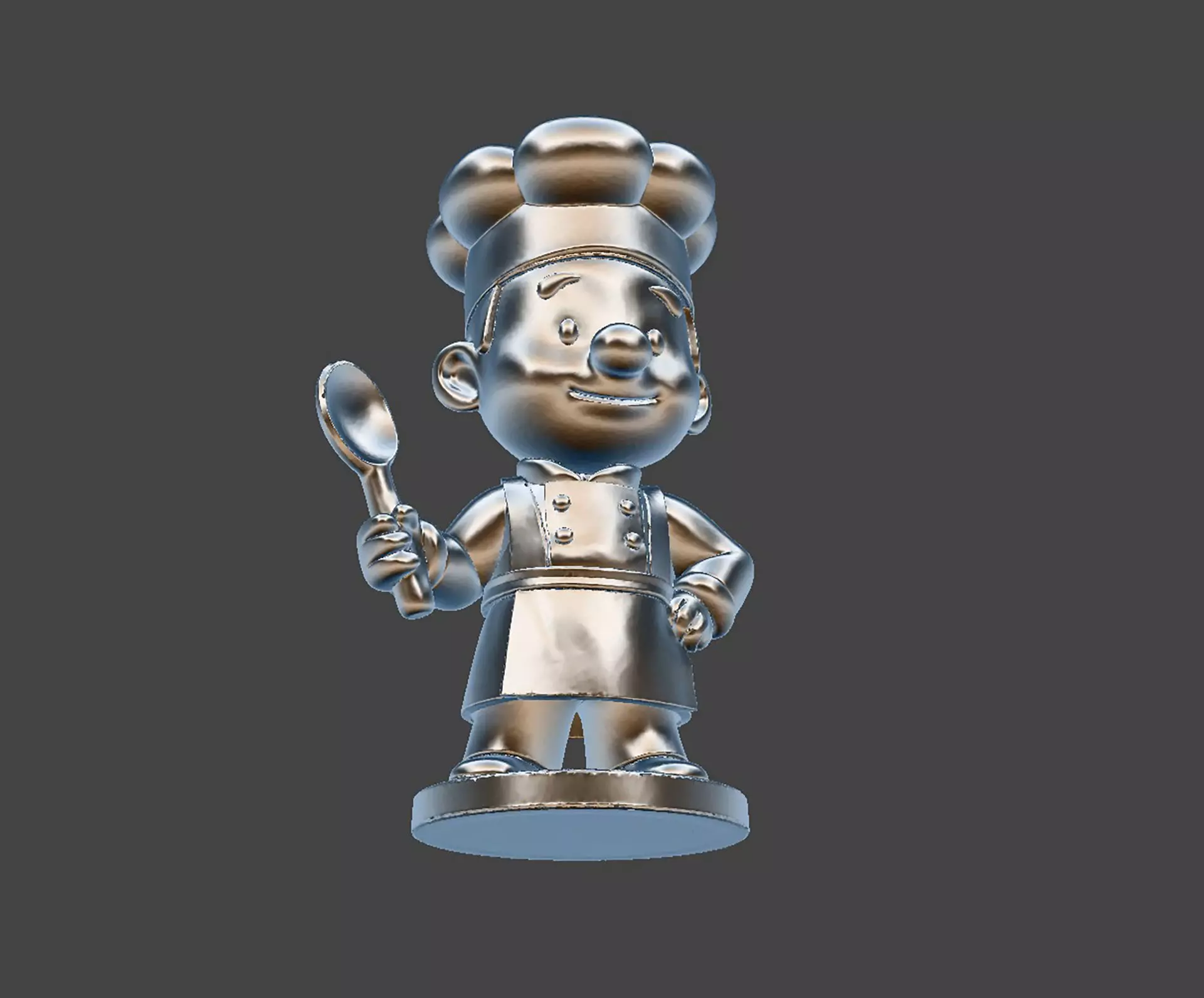 Cartoon Chef Figurine 3D print model_9