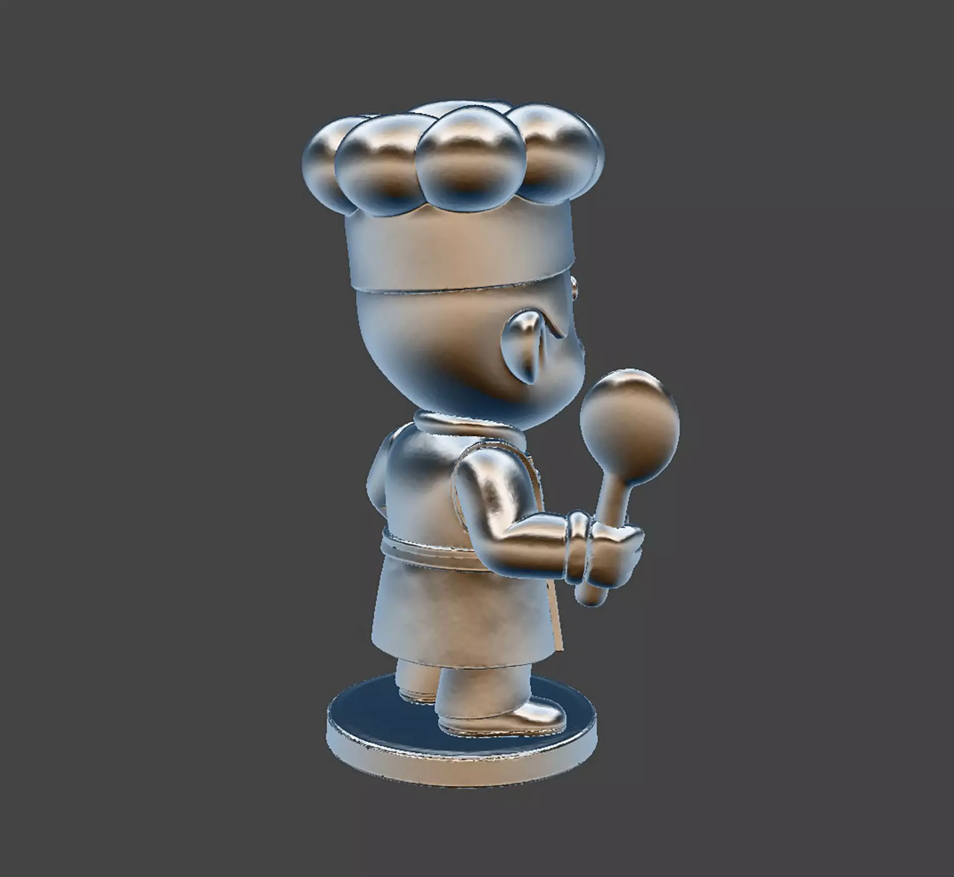 Cartoon Chef Figurine 3D print model_15