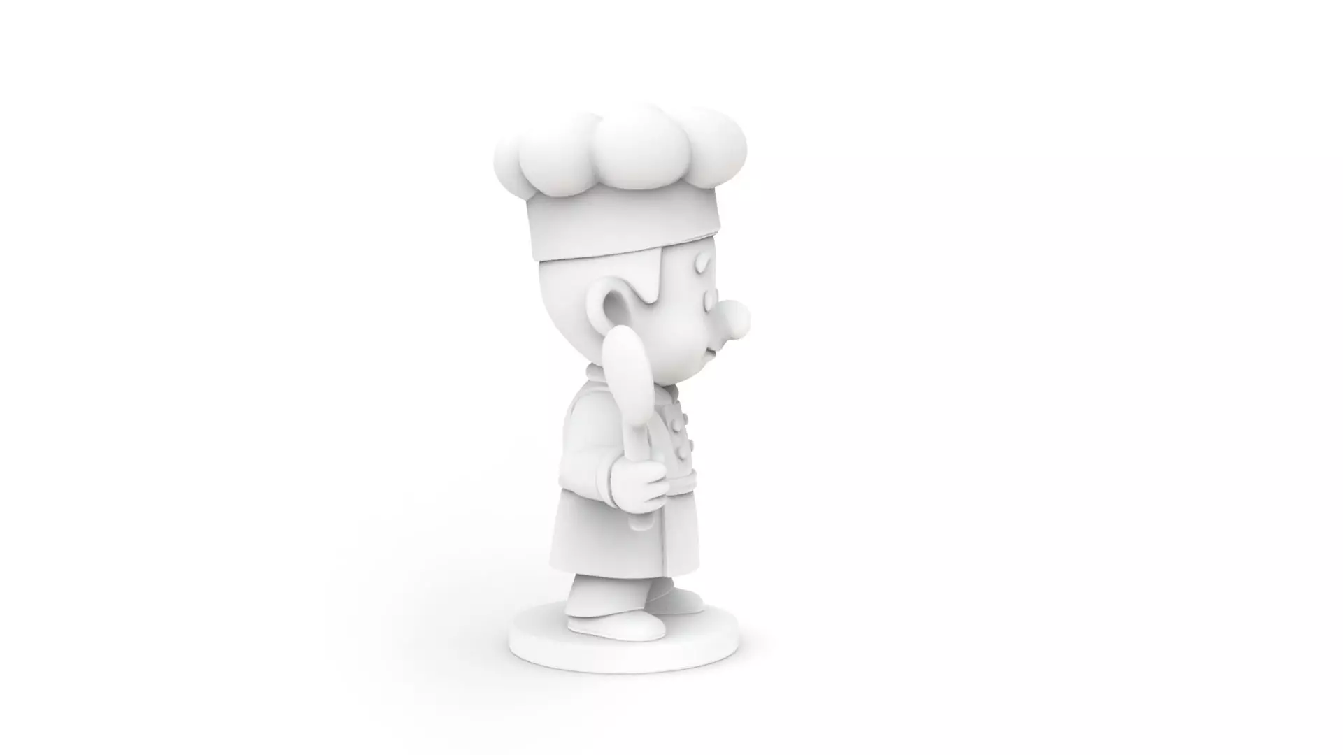 Cartoon Chef Figurine 3D print model_14