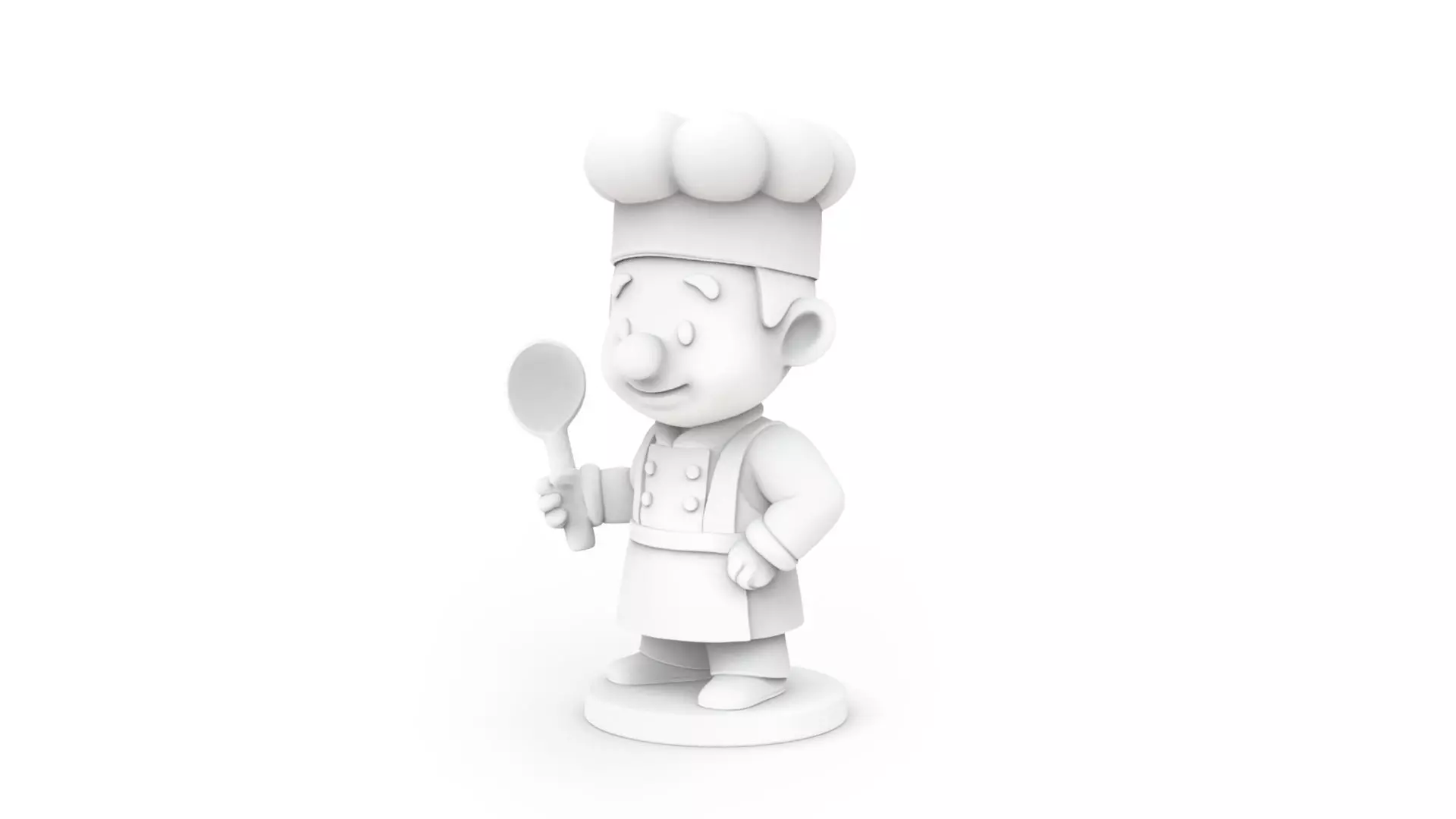 Cartoon Chef Figurine 3D print model_13