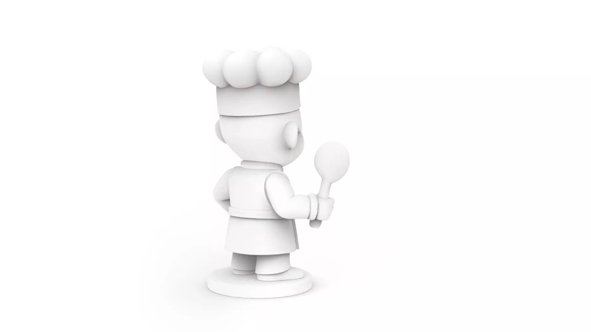 Cartoon Chef Figurine 3D print model_3