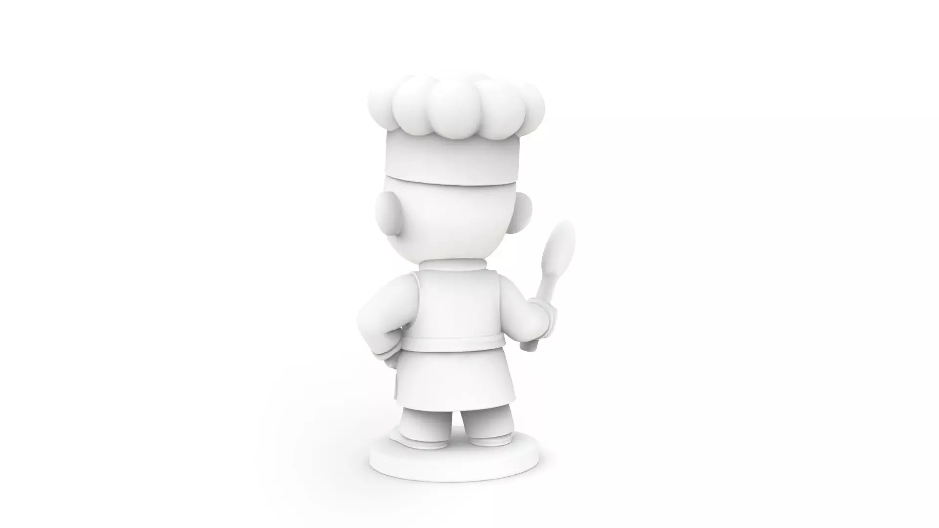 Cartoon Chef Figurine 3D print model_10