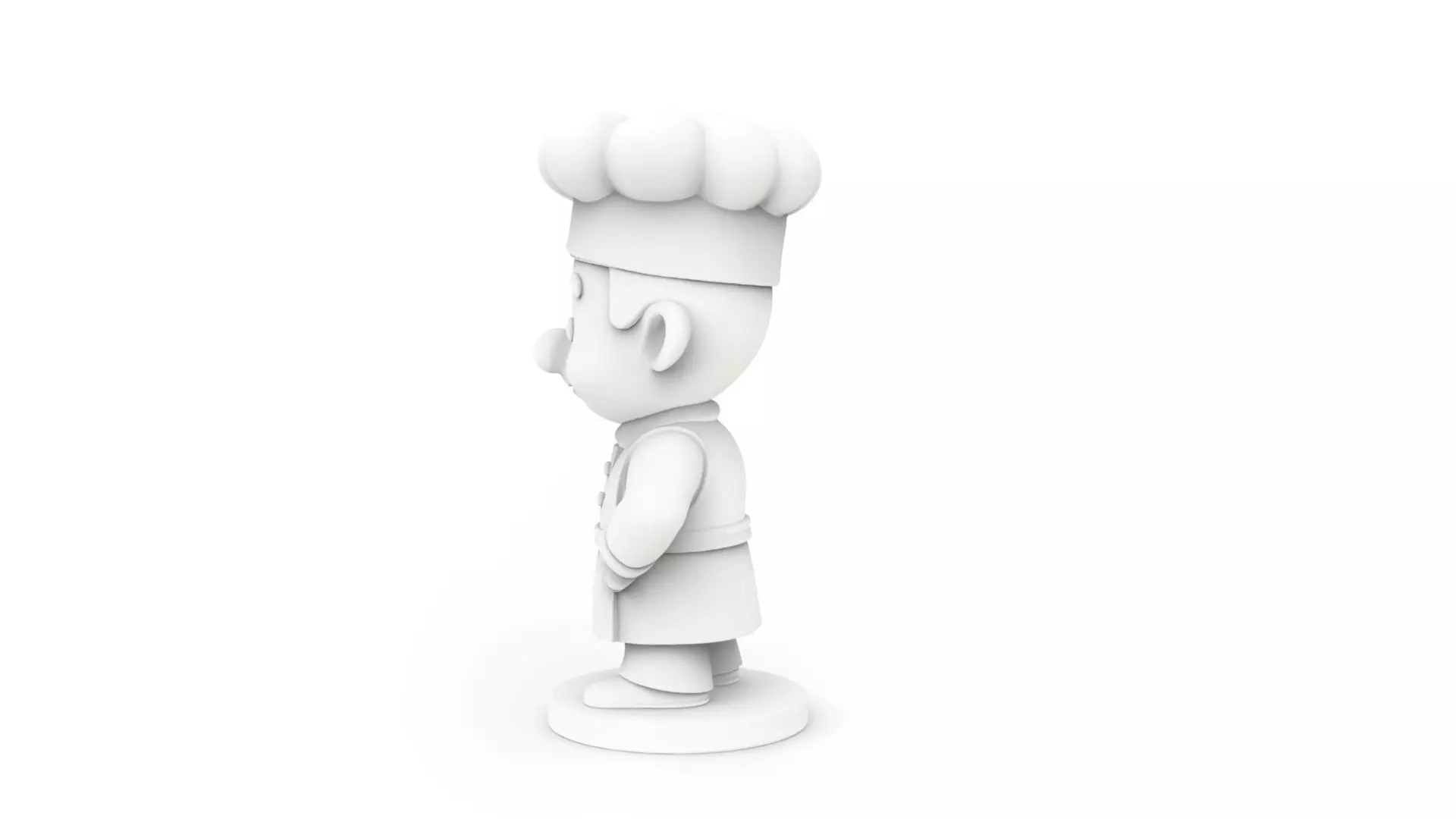 Cartoon Chef Figurine 3D print model_8