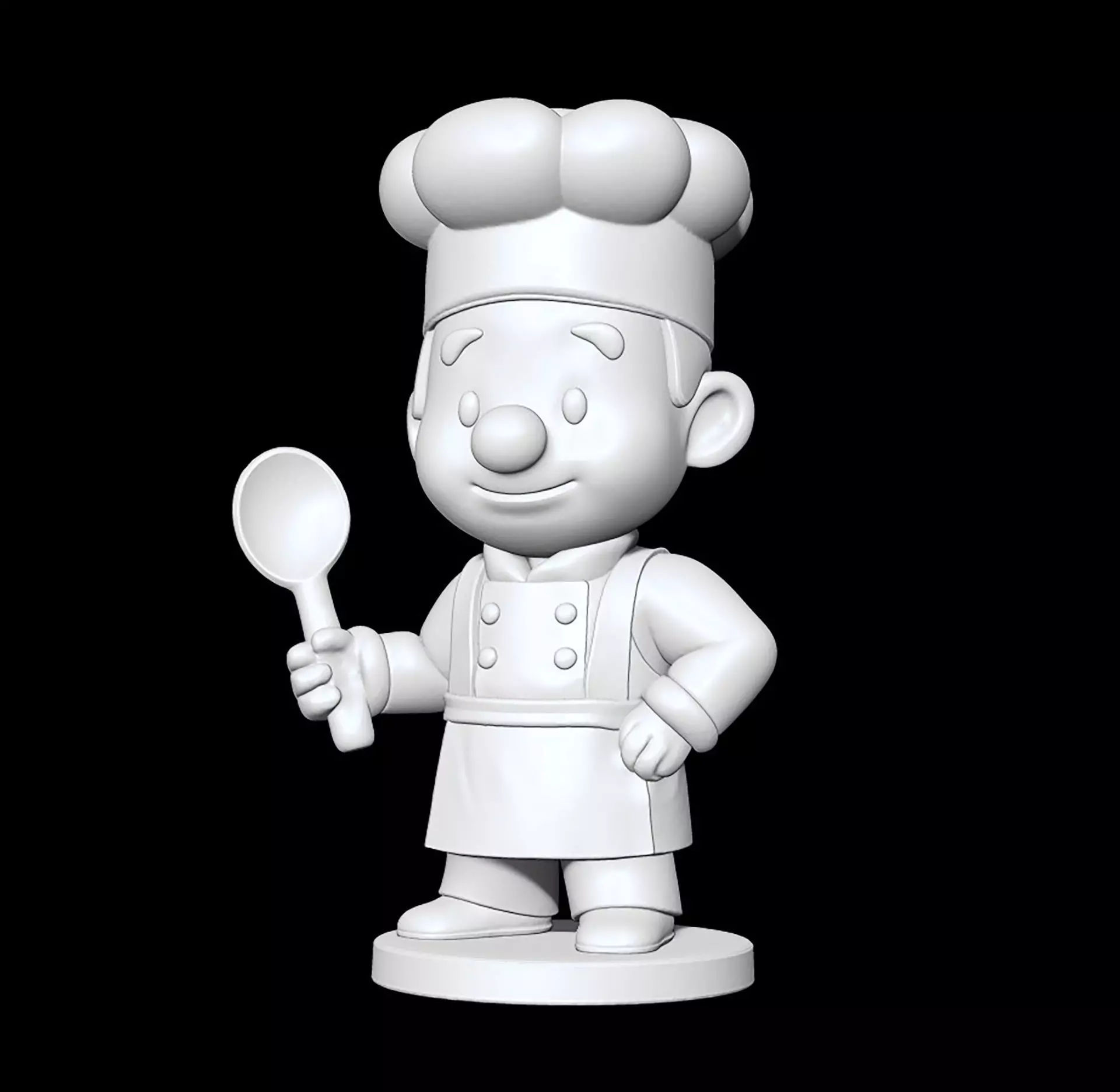 Cartoon Chef Figurine 3D print model_19