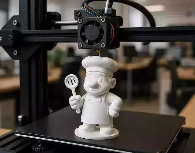 Cartoon Chef 3D Model 3D print model