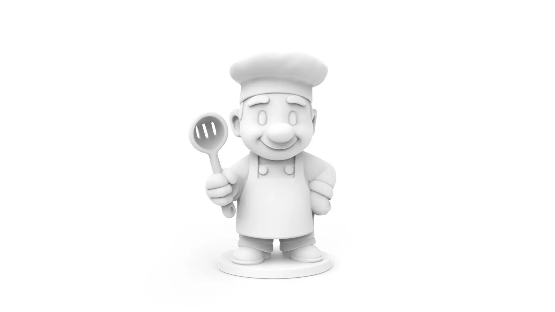 Cartoon Chef 3D Model 3D print model_9