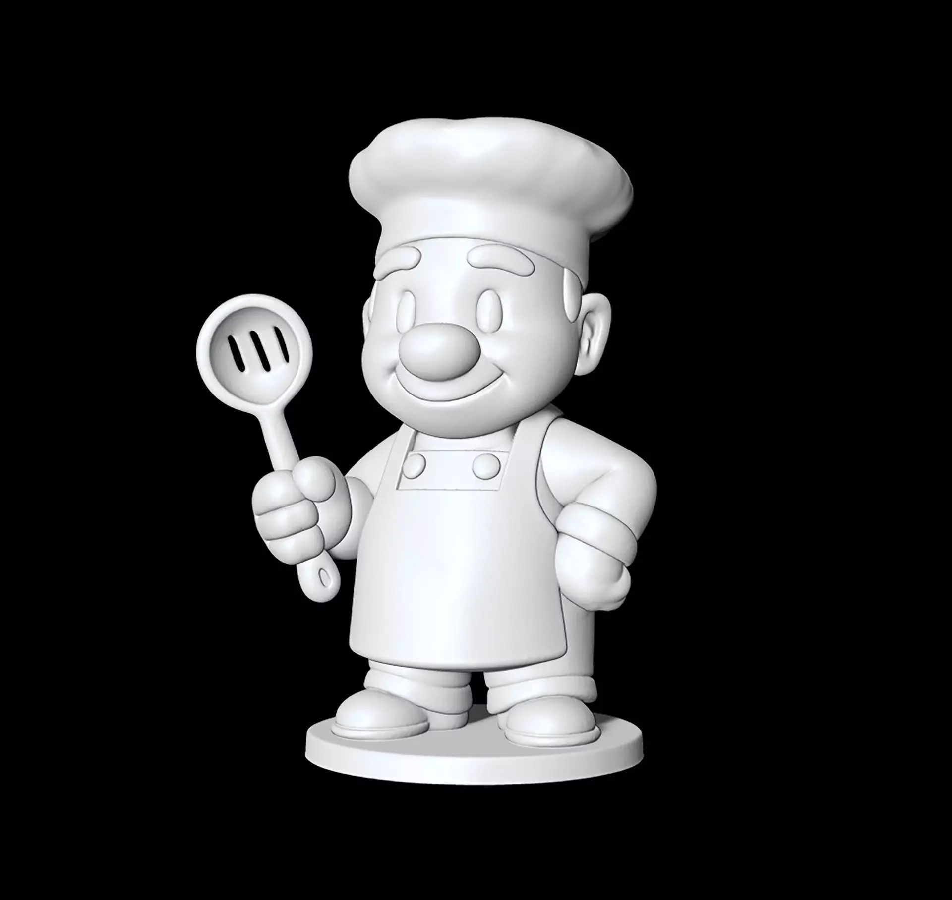 Cartoon Chef 3D Model 3D print model_19