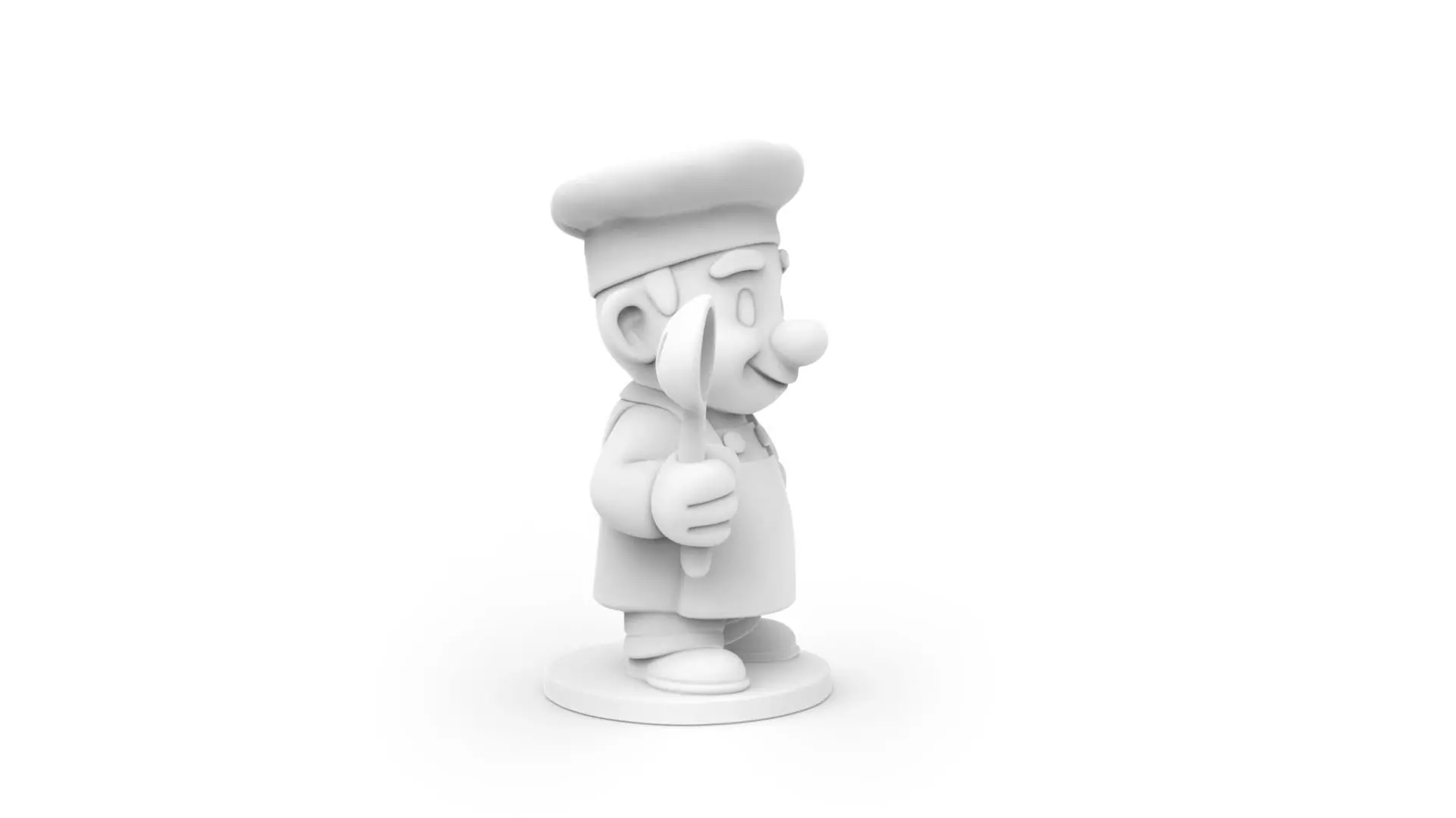 Cartoon Chef 3D Model 3D print model_10