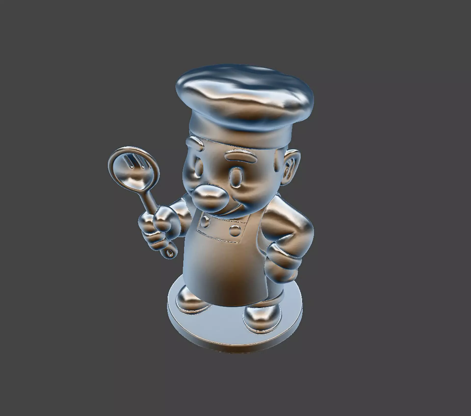 Cartoon Chef 3D Model 3D print model_16