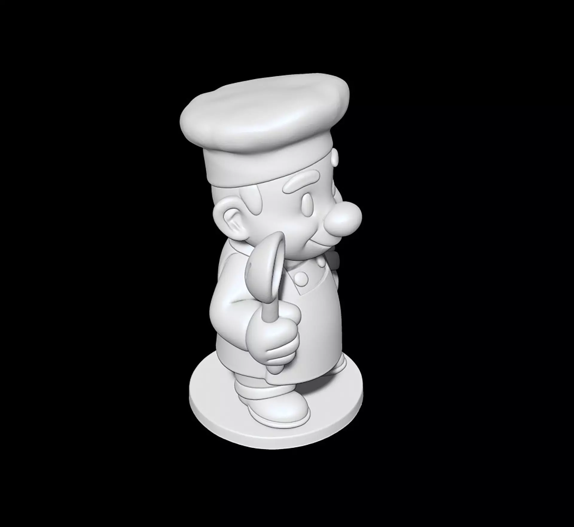 Cartoon Chef 3D Model 3D print model_13