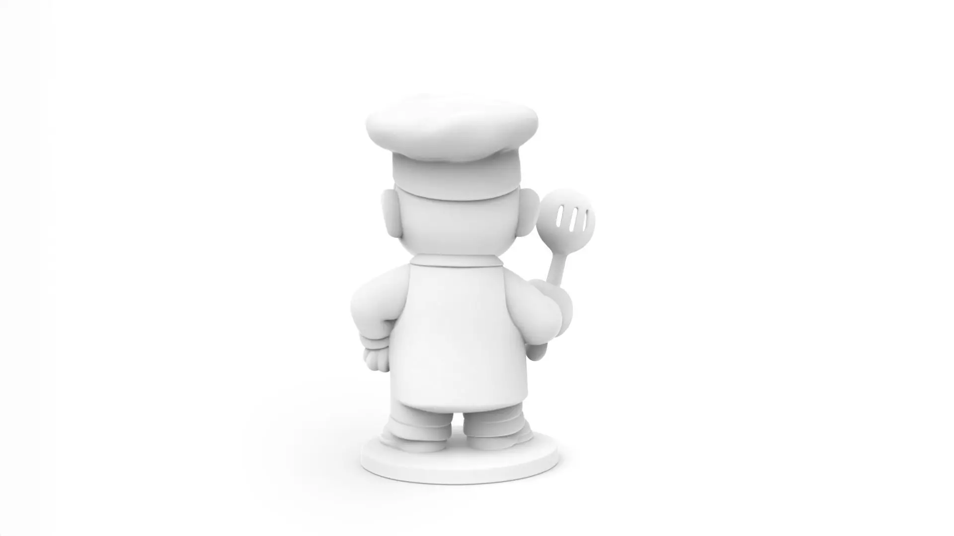 Cartoon Chef 3D Model 3D print model_7
