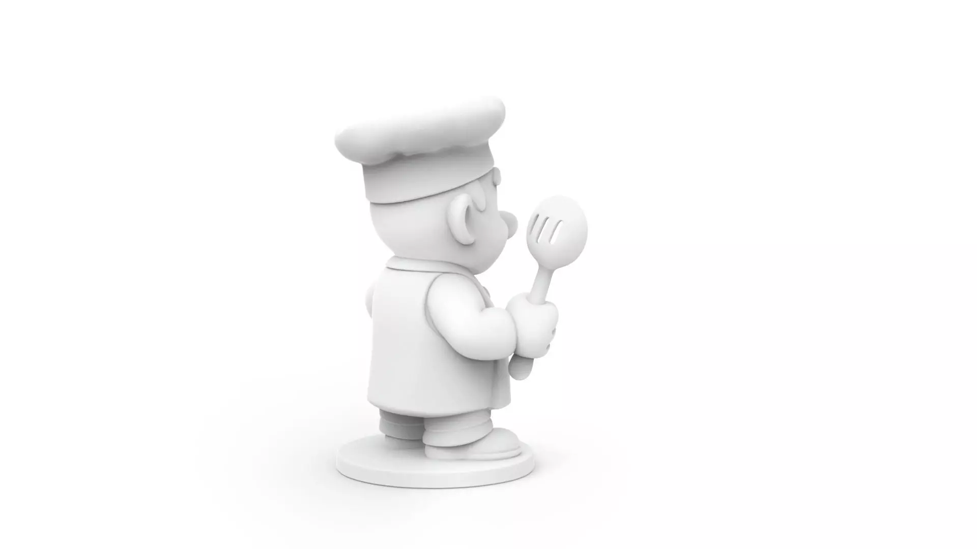 Cartoon Chef 3D Model 3D print model_11