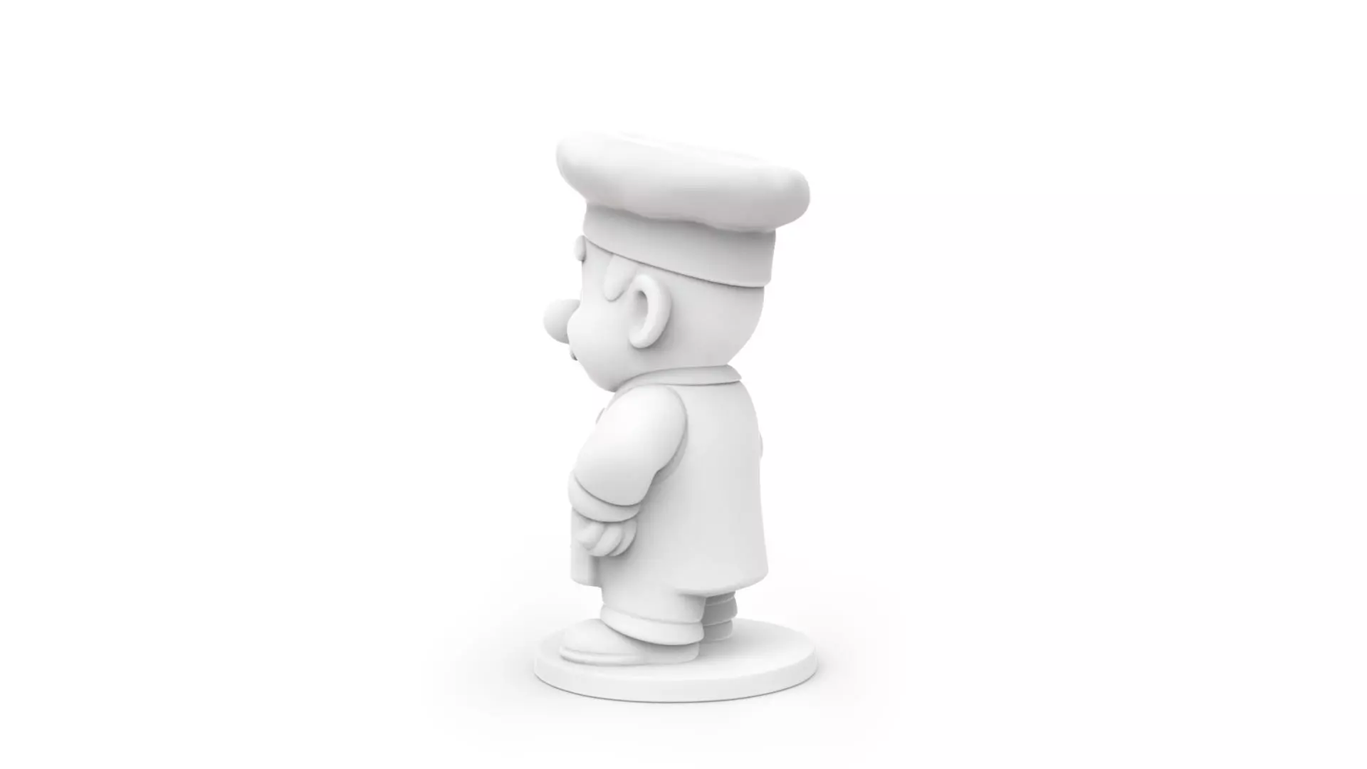 Cartoon Chef 3D Model 3D print model_3
