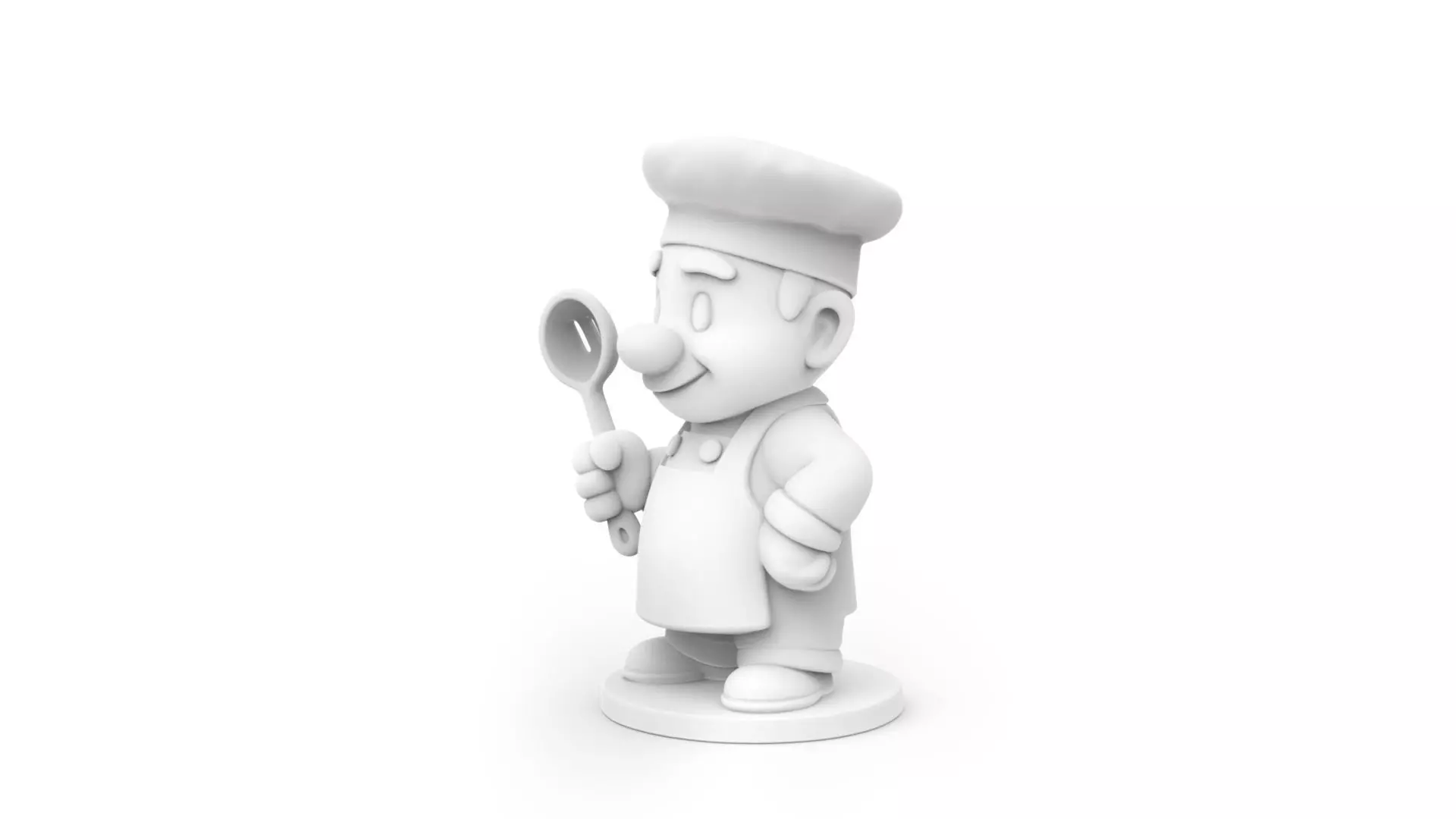 Cartoon Chef 3D Model 3D print model_1
