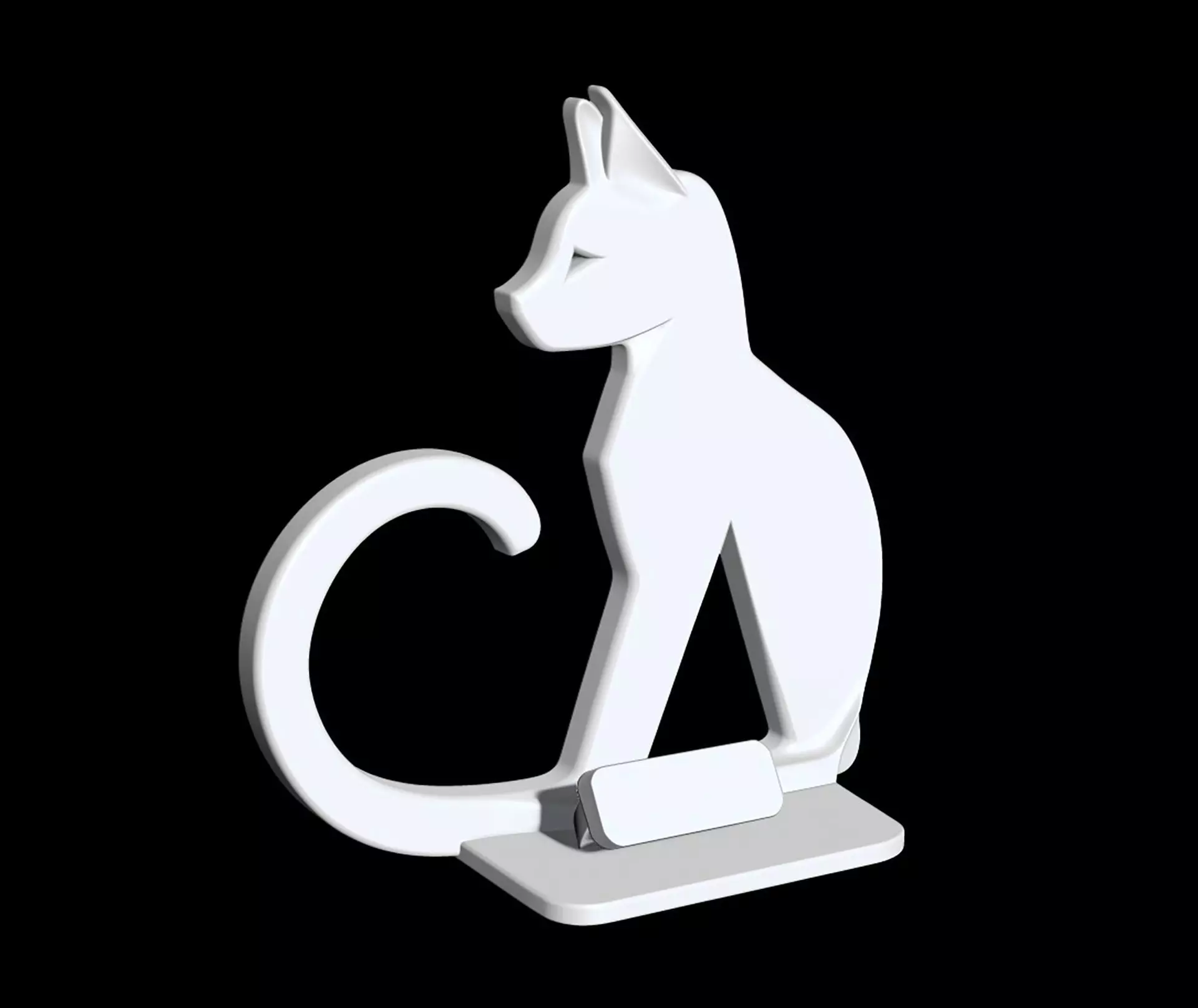 Cat Phone Stand 3D print model_1