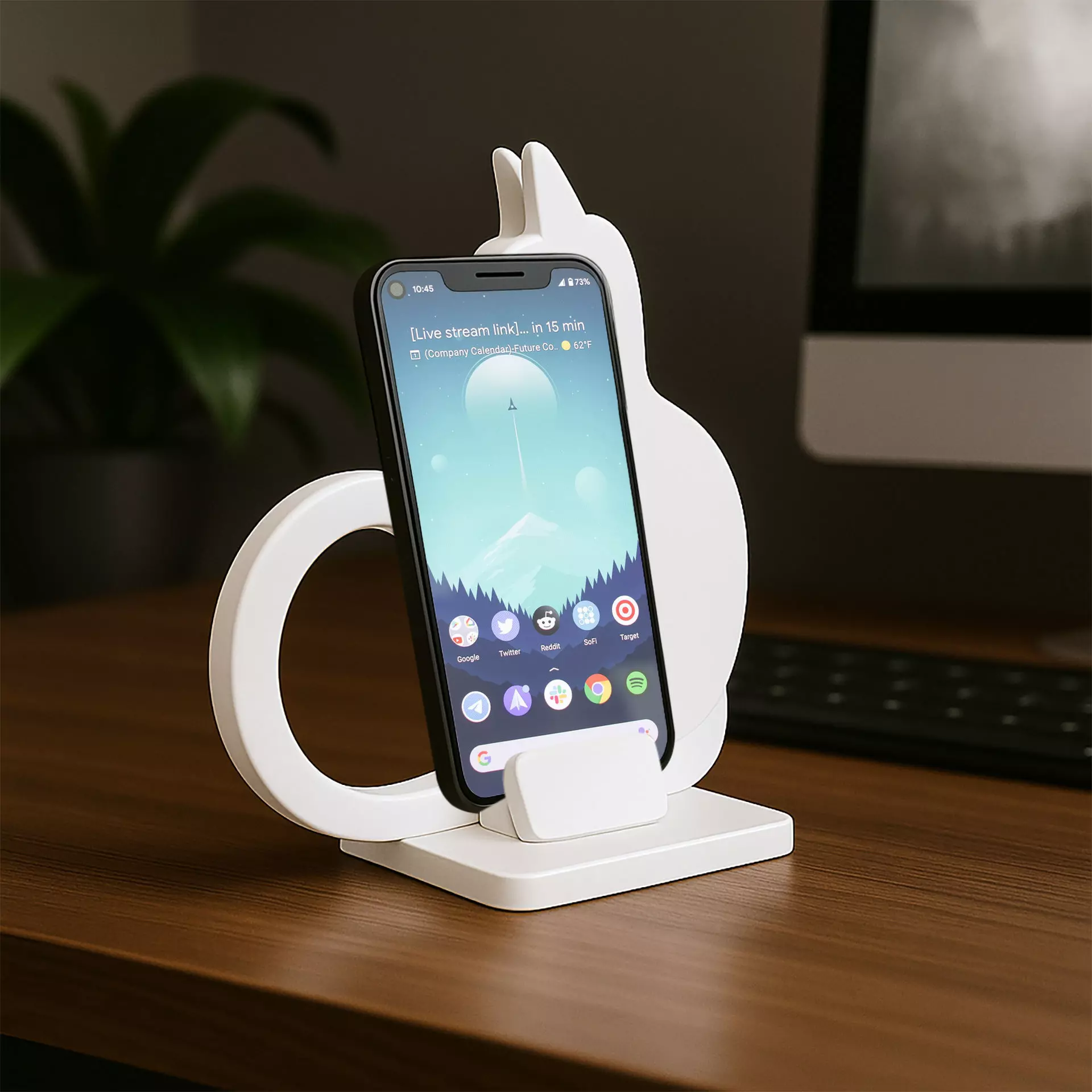Cat Phone Stand 3D print model_0