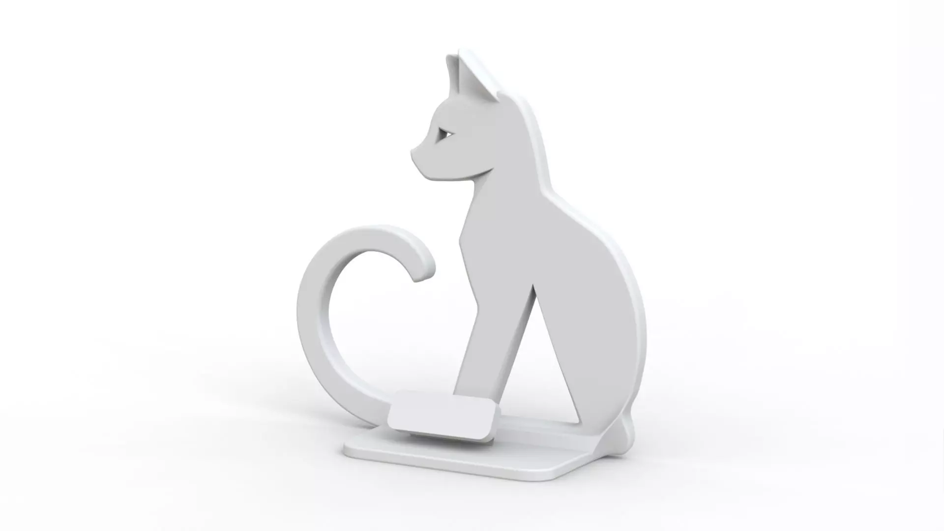 Cat Phone Stand 3D print model_2