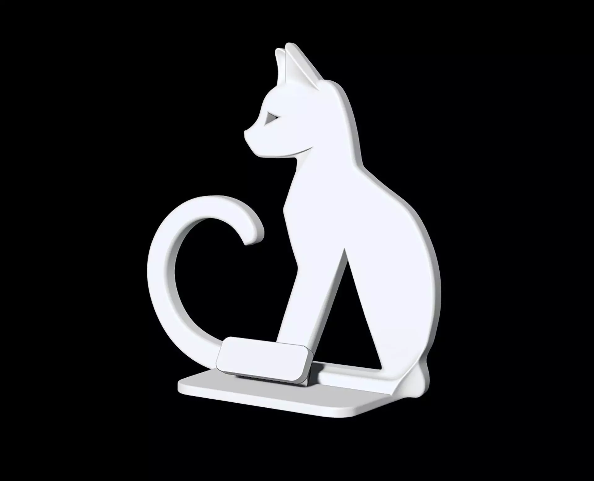 Cat Phone Stand 3D print model_17