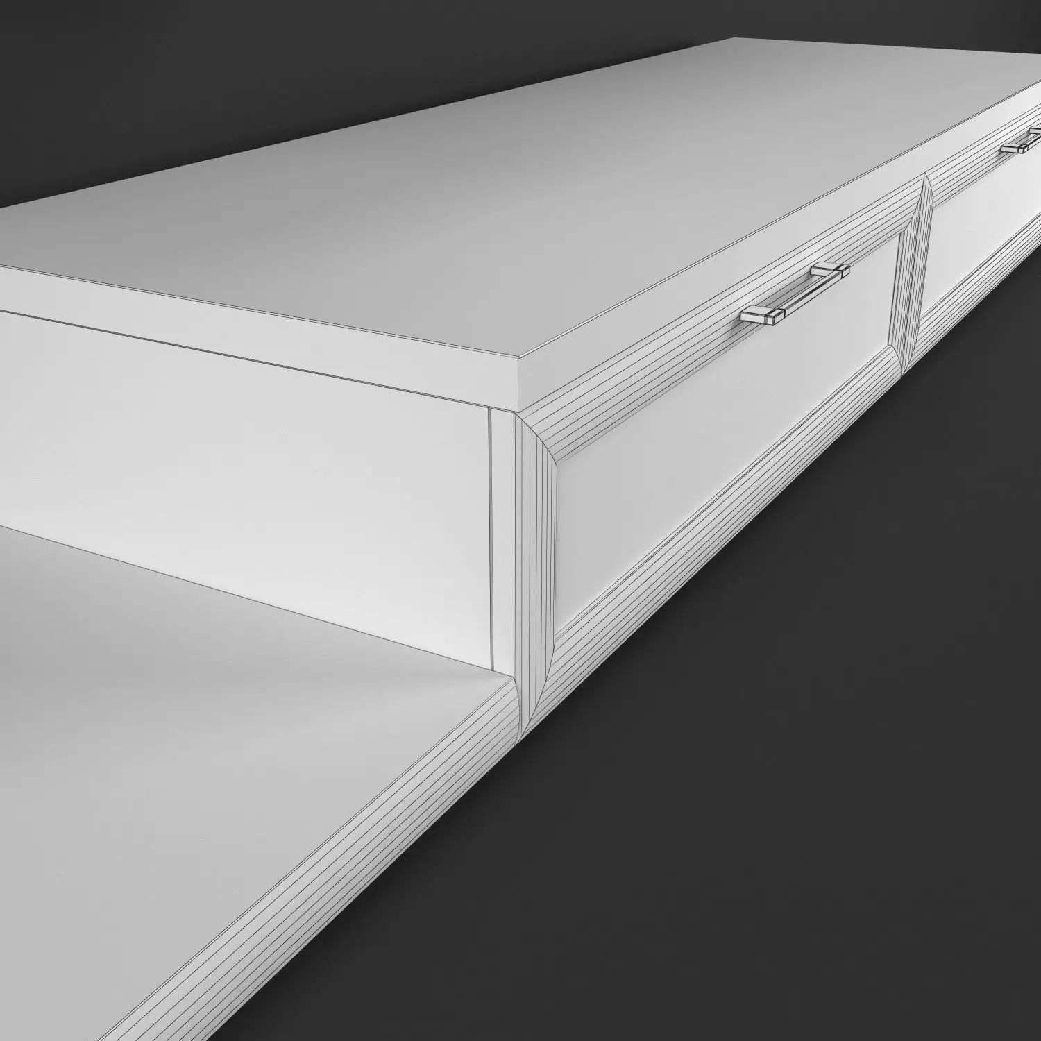 TV Media Wall Unit 10 3D model_3