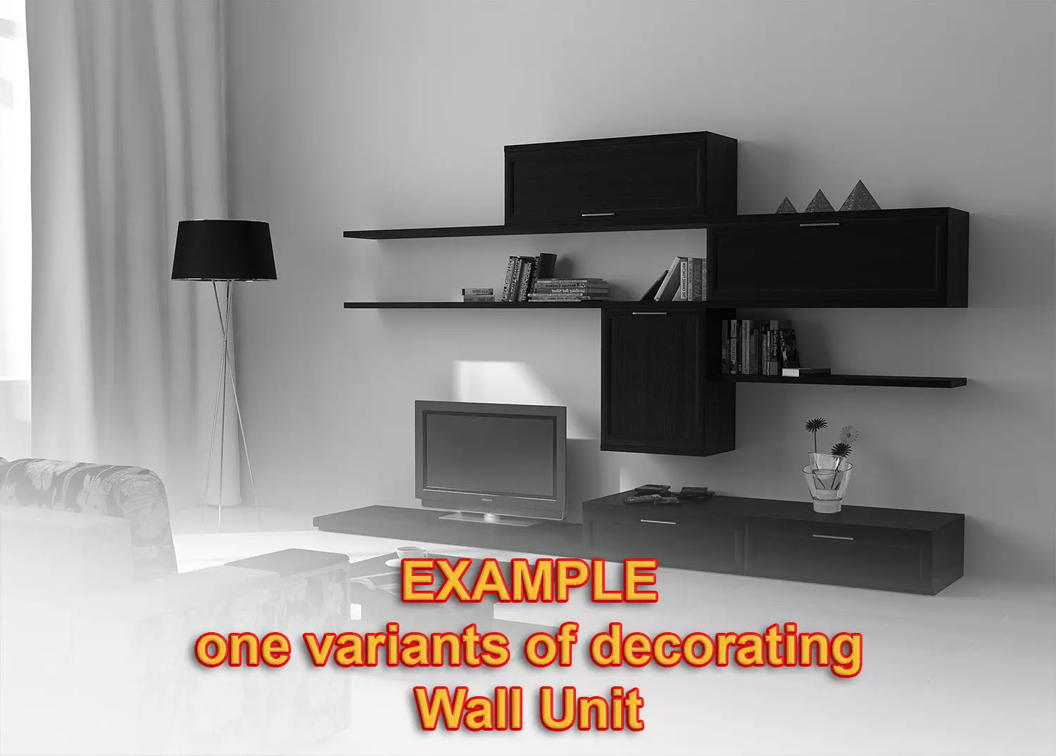 TV Media Wall Unit 10 3D model_4