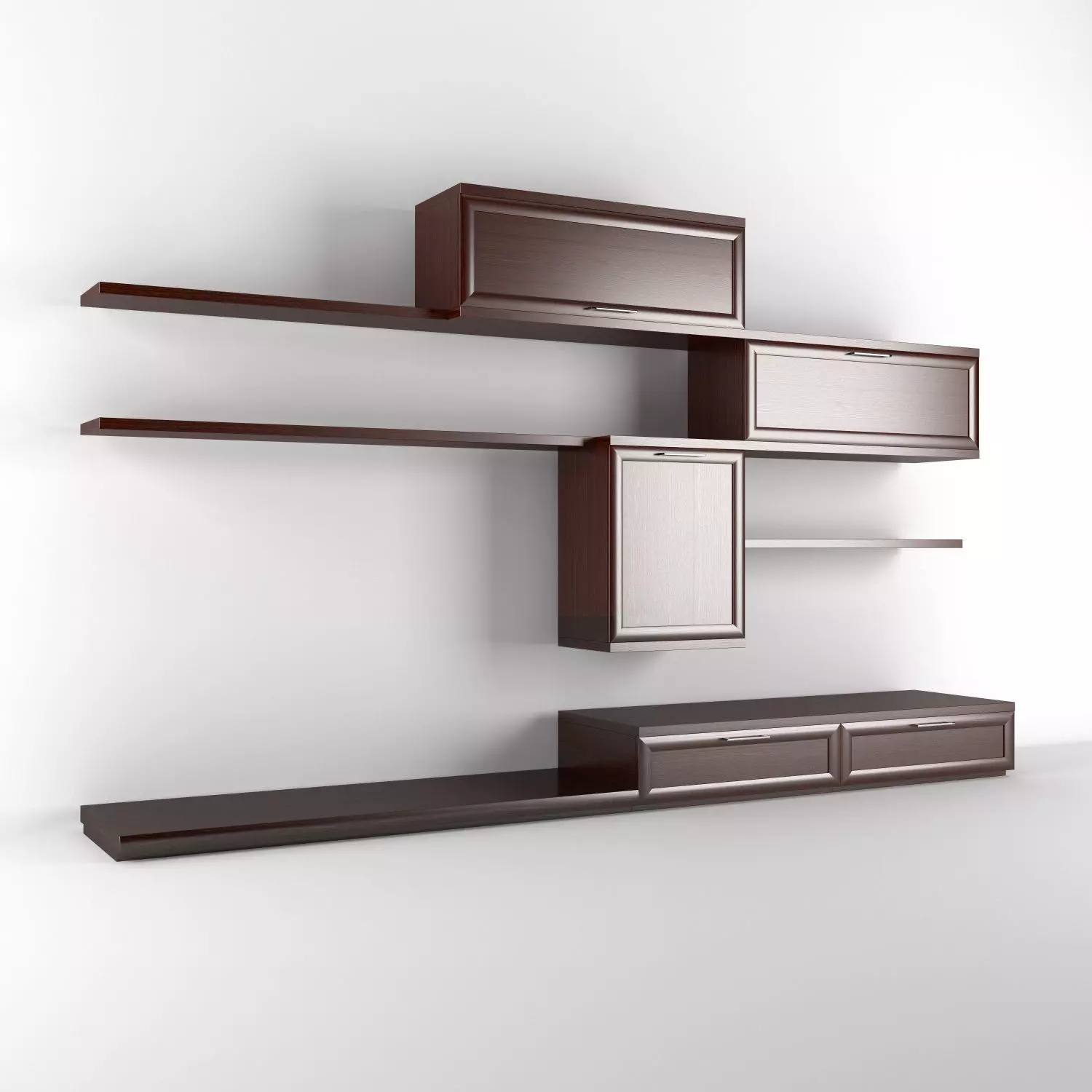 TV Media Wall Unit 10 3D model_0