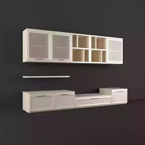 TV Media Wall Unit 11 3D model