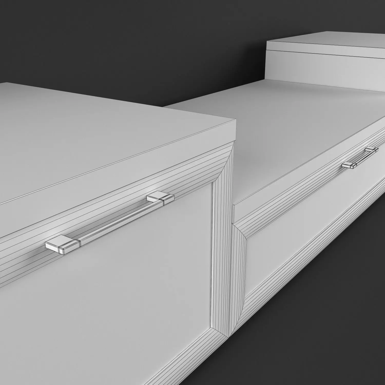 TV Media Wall Unit 11 3D model_3