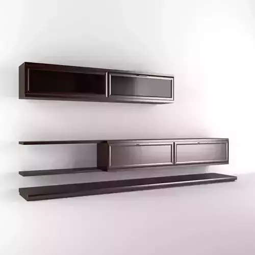 TV Media Wall Unit 12 3D model