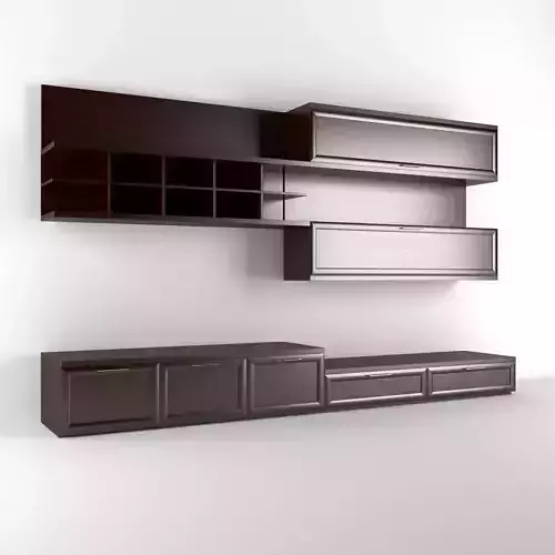 TV Media Wall Unit 16 3D model