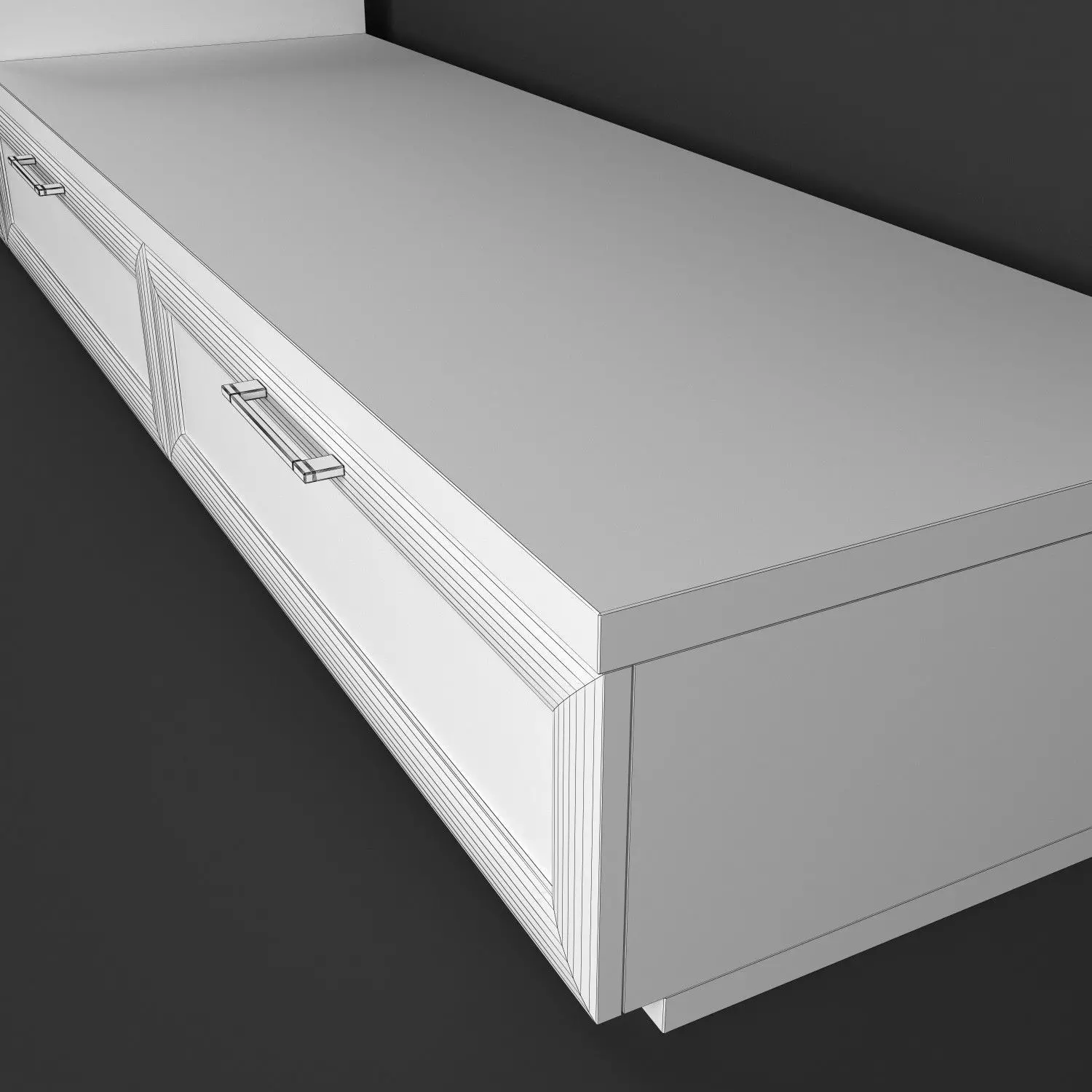 TV Media Wall Unit 16 3D model_3