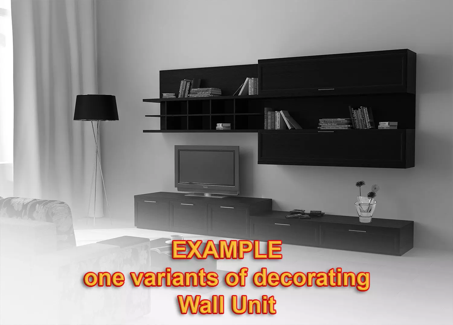 TV Media Wall Unit 16 3D model_4