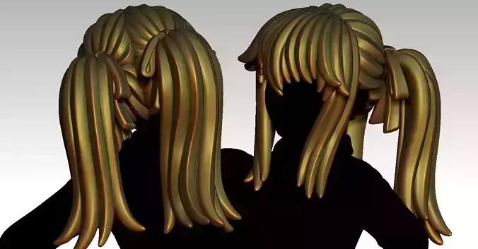 Hair girl 152 3D print model