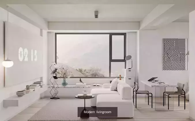 Blender Interior Scene 3D Model Pack 5