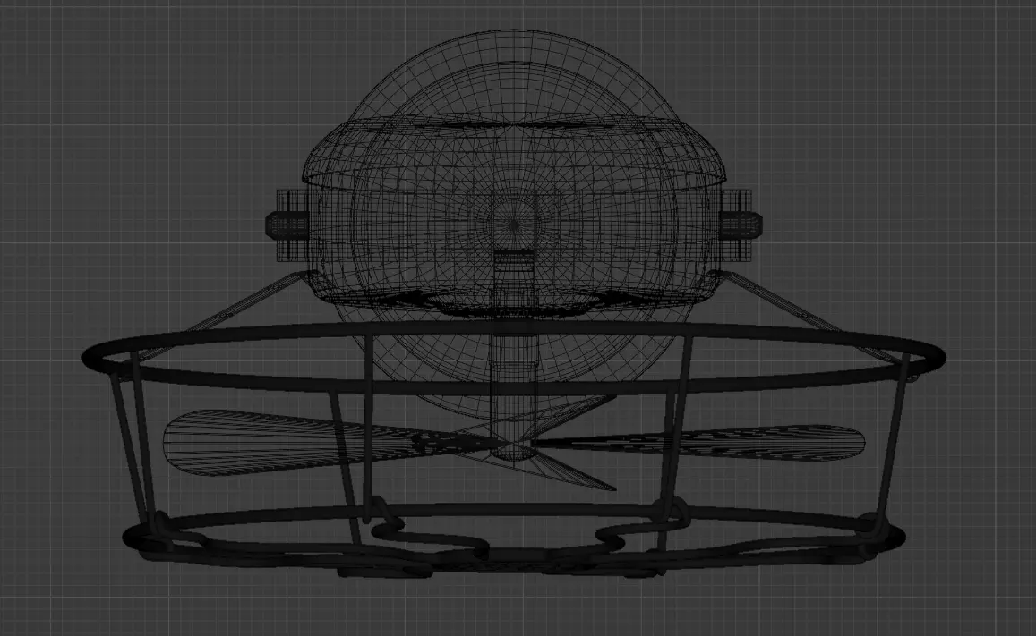 Vintage Electric Desk Fan 3D model_6