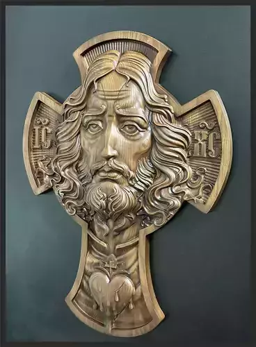  Sacred Wooden Relief of Christ 3D print model