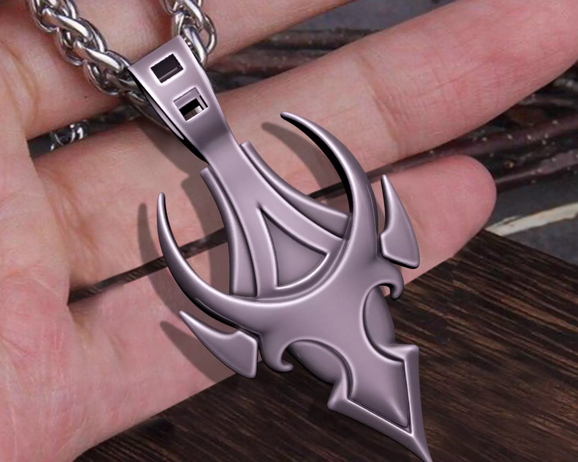 ANCIENT ARROW PENDANT 3D print model_6