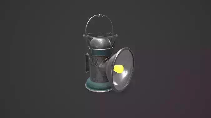 Old Vintage Hanging Portable Lamp Low-poly PBR Low-poly 3D model