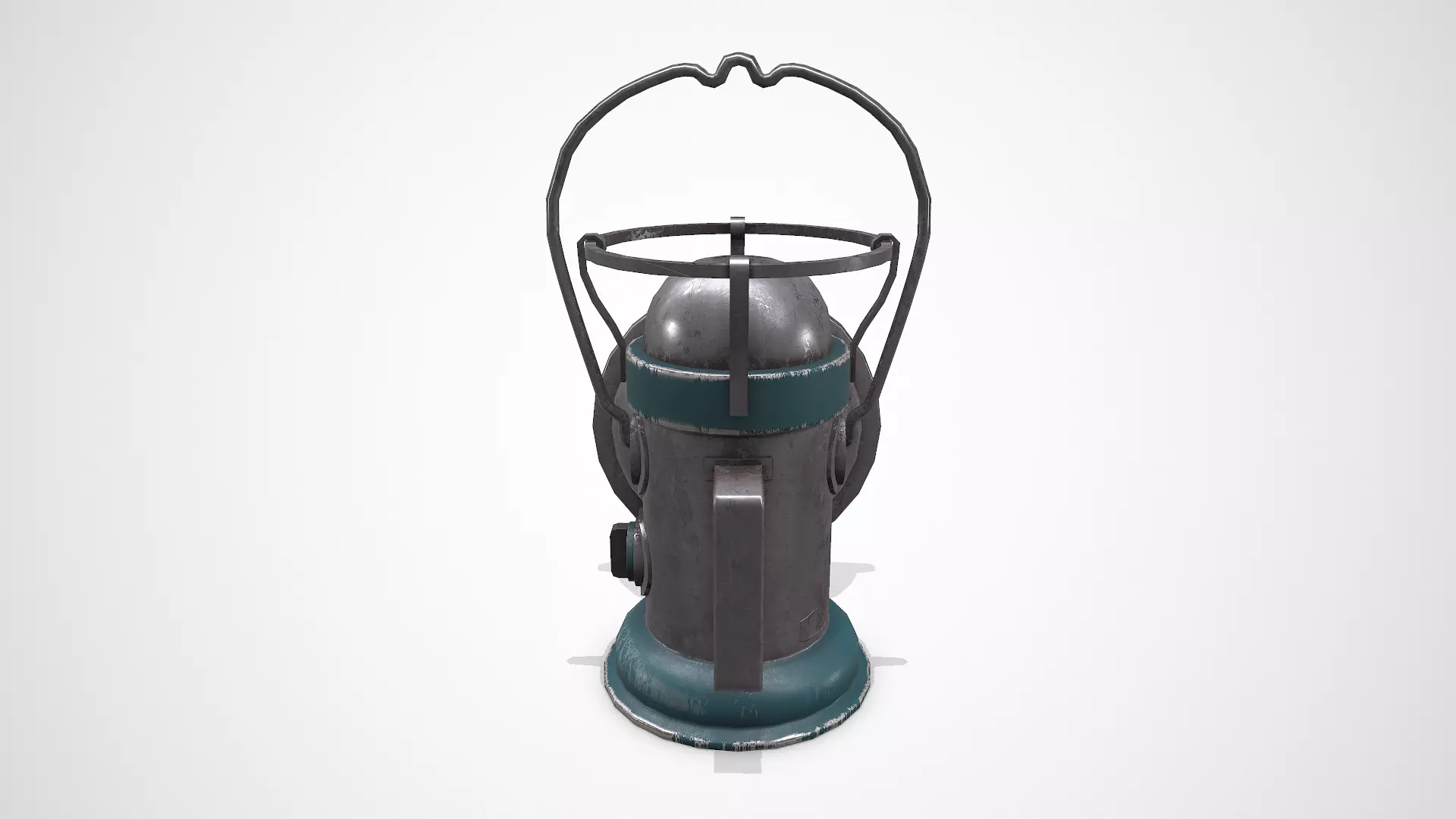 Old Vintage Hanging Portable Lamp Low-poly PBR Low-poly 3D model_9