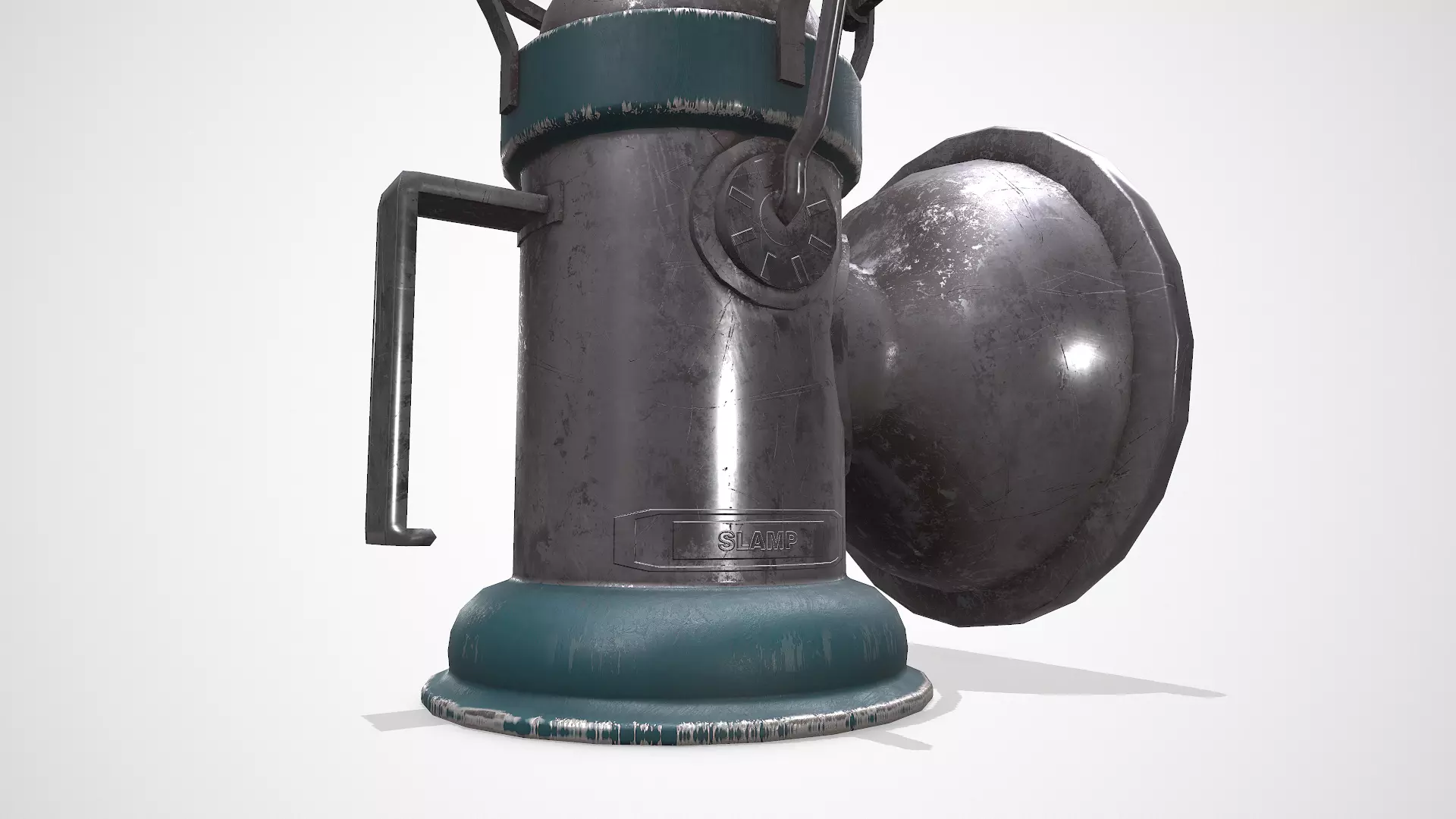 Old Vintage Hanging Portable Lamp Low-poly PBR Low-poly 3D model_11