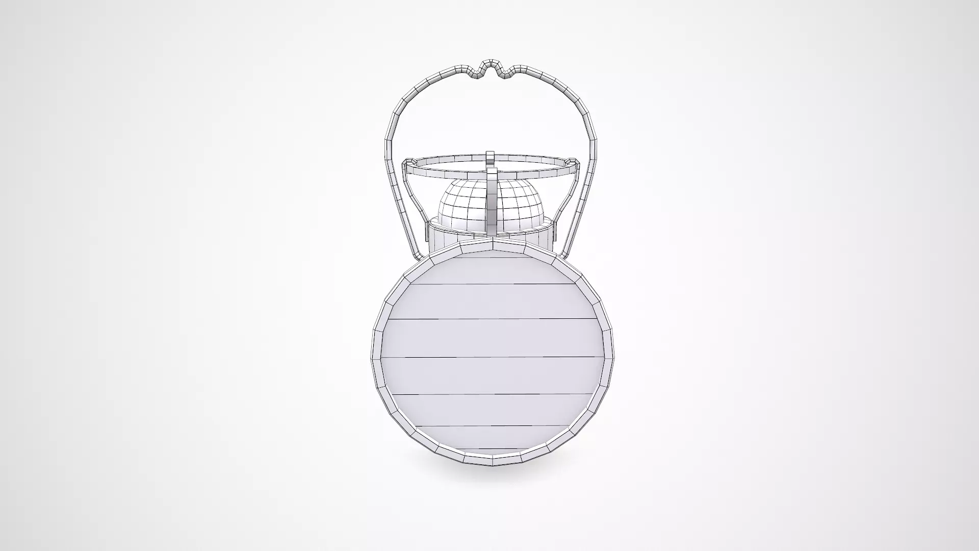 Old Vintage Hanging Portable Lamp Low-poly PBR Low-poly 3D model_18