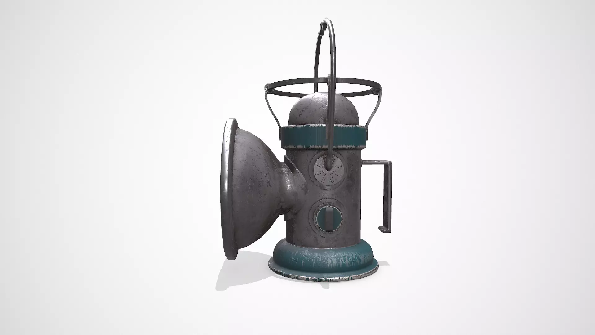 Old Vintage Hanging Portable Lamp Low-poly PBR Low-poly 3D model_6