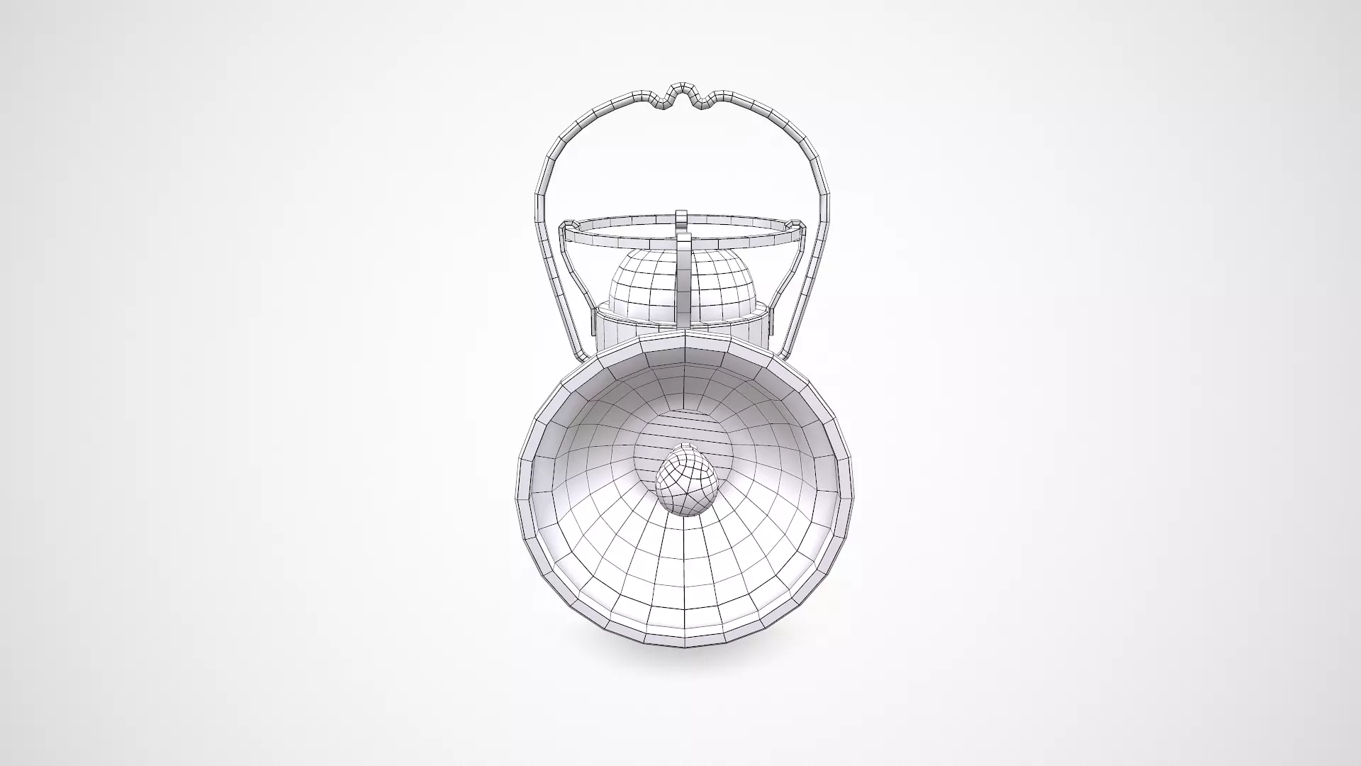 Old Vintage Hanging Portable Lamp Low-poly PBR Low-poly 3D model_19