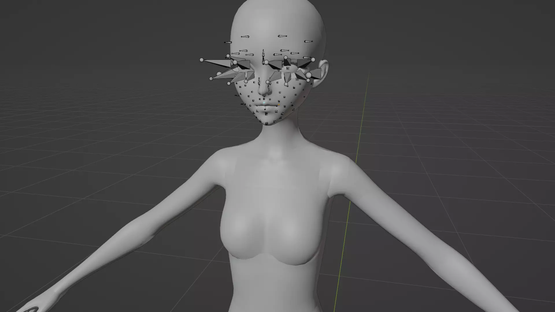 High Detail Asian Anime GirlCute Best BaseMesh Asset Rigged Hot  3D model_65