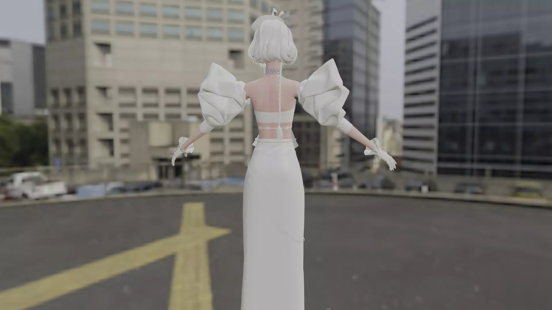 High Detail Asian Anime GirlCute Best BaseMesh Asset Rigged Hot  3D model_14