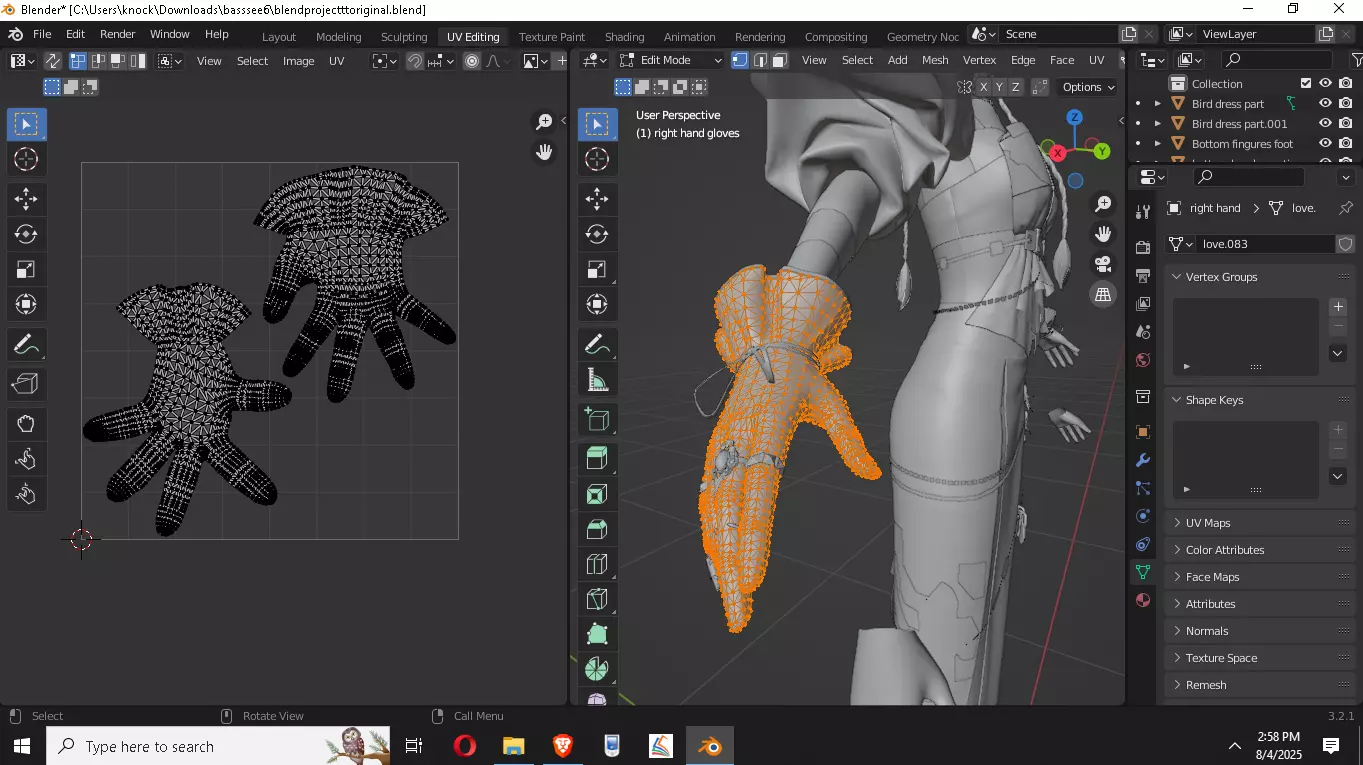 High Detail Asian Anime GirlCute Best BaseMesh Asset Rigged Hot  3D model_26