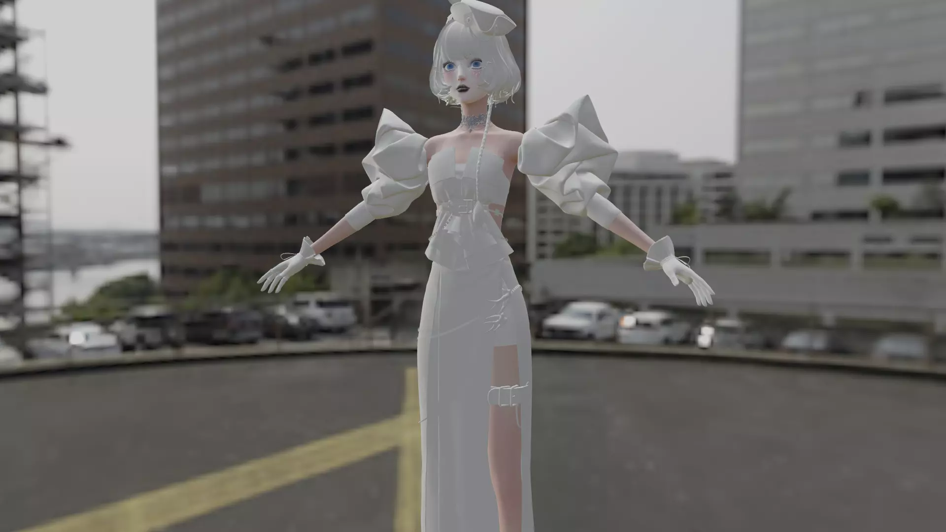 High Detail Asian Anime GirlCute Best BaseMesh Asset Rigged Hot  3D model_15