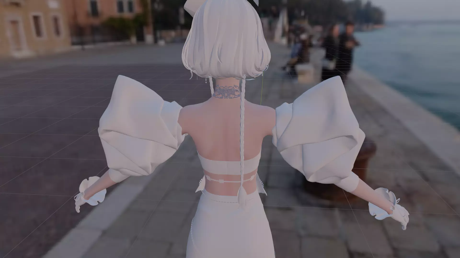 High Detail Asian Anime GirlCute Best BaseMesh Asset Rigged Hot  3D model_4